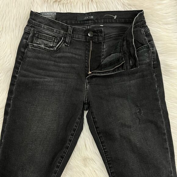 JOE'S Jeans Mid-Rise Kasey Straight Crop Jeans Black Distressed size 26 - Picture 7 of 13